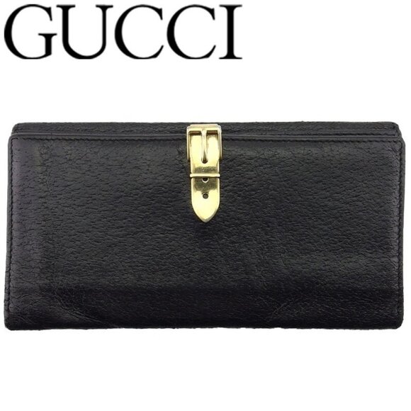 GUCCI long wallet belt design leather Authentic Used - Picture 1 of 11